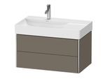 Duravit XSquare Waschtisch-Unterschrank XS416809090 78,4x39,7x46cm, 2 Schubkästen, Flannel Grey seidenmatt