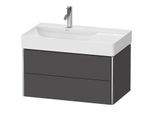 Duravit XSquare Waschtisch-Unterschrank XS416804949 78,4x39,7x46cm, 2 Schubkästen, Graphit matt