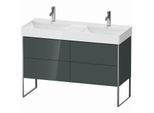 Duravit XSquare Waschtisch-Unterschrank XS445603838 118,4x73,1x46cm, 4 Auszüge, Dolomiti Grey hochglanz
