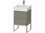 Duravit XSquare Waschtisch-Unterschrank XS443909292 48,4x73,1x46cm, 2 Auszüge, Steingrau seidenmatt