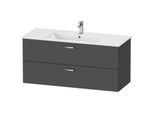Duravit XBase Waschtisch-Unterschrank XB612304949 120x55,2x47,5cm, graphit matt, 2 Schubkästen