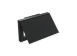 Hewi System 900 Q WC-Papierhalter 900Q21.00160DC pulverbeschichtet schwarz tiefmatt, aus Edelstahl, mit Deckel 140x90x23mm