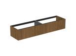 Ideal Standard Conca Waschtisch-Unterschrank T3987Y5 ohne Waschtisch-Platte, 2 Auszüge, 200x50,5x36 cm, Walnuss dunkel Furnier