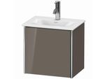 Duravit XSquare Waschtisch-Unterschrank XS4220L8989 43x39,7x30,8cm, Anschlag links, Flannel Grey hochglanz, 1 Tür