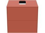 Ideal Standard Conca Waschtisch-Unterschrank T3940Y3 mit Ausschnitt, 2 Auszüge, 60x50,5x55 cm, mittig, Sunset matt lackiert