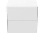 Ideal Standard Conca Waschtisch-Unterschrank T4321Y1 ohne Ausschnitt, 2 Auszüge, 60x50,5x55 cm, Weiß matt lackiert