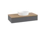 Villeroy & Boch Antao Waschtischunterschrank 1000x190x500mm L09111GK mit Beleuchtung mit Struktur FK/AP: GK/1