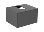 Ideal Standard Conca Waschtisch-Unterschrank T3928Y2 mit Ausschnitt, 1 Auszug, 60x50,5x37 cm, mittig, Anthrazit matt lackiert