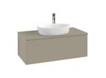 Villeroy & Boch Antao Waschtischunterschrank 1000x360x500mm L31150HK mit Beleuchtung mit Struktur FK/AP: HK/0