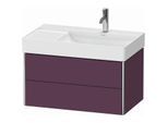 Duravit XSquare Waschtisch-Unterschrank XS416909494 78,4x39,7x46cm, 2 Schubkästen, Aubergine seidenmatt