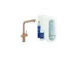 Grohe Blue Home Spültisch-Einhebelmischer 31454DL1 warm sunset gebürstet, L-Auslauf-Starter Kit