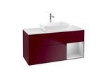 Villeroy und Boch Finion Waschtischunterschrank G831GJHB 120cm, Abdeckplatte white matt, Emotion, Regale Light grey matt lacquer, Peony Matt