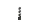 Herzbach Deep Black Fertigmontageset 36.523015.1.12 für Universal-Thermostat-Modul, schwarz matt