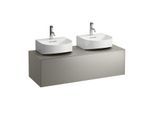 LAUFEN Sonar Schubladenelement/Sideboard H4054540340421 117,5x34x45,5cm, Ausschnitt links/rechts, Titan