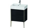 Duravit XViu Waschtisch-Unterschrank XV44580B116 58,4x38,4x49,3cm, 2 Auszüge, champagner matt, Eiche schwarz