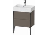 Duravit XViu Waschtisch-Unterschrank XV44580B290 58,4x38,4x49,3cm, 2 Auszüge, schwarz matt, flannel grey seidenmatt