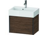 Duravit XViu Waschtisch-Unterschrank XV42160B221 58,4x38,4x39,7cm, 1 Auszug, schwarz matt, nussbaum dunkel