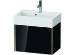 Duravit XViu Waschtisch-Unterschrank XV42160B140 58,4x38,4x39,7cm, 1 Auszug, champagner matt, schwarz hochglanz