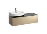 LAUFEN Sonar Schubladenelement/Sideboard H4054520341401 117,5x34x45,5cm, Ausschnitt links, Gold/Nero Marquina