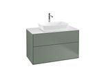 Villeroy und Boch Finion Waschtischunterschrank G76100GM 100x60,3cm, Emotion, Abdeckplatte white matt, Olive Matt Lacquer