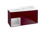 Villeroy und Boch Finion Waschtischunterschrank F681GJHB 120x60,3x50,1cm, Regal links Light grey matt, Peony Matt