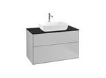 Villeroy und Boch Finion Waschtischunterschrank G76200GJ 100x60,3cm, Emotion, Abdeckplatte black matt, Light grey matt