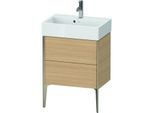 Duravit XViu Waschtisch-Unterschrank XV44580B130 58,4x38,4x49,3cm, 2 Auszüge, champagner matt, Eiche natur