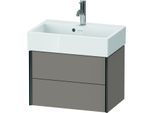 Duravit XViu Waschtisch-Unterschrank XV43160B243 58,4x38,4x39,7cm, 2 Schubkästen, schwarz matt, basalt matt