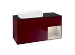 Villeroy und Boch Finion Waschtischunterschrank F692HHHB 120x60,3x50,1cm, Regal rechts Sand Matt, Peony Matt