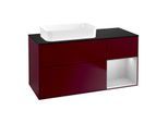 Villeroy und Boch Finion Waschtischunterschrank F692GJHB 120x60,3x50,1cm, Regal rechts Light grey matt, Peony Matt