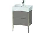 Duravit XViu Waschtisch-Unterschrank XV44580B143 58,4x38,4x49,3cm, 2 Auszüge, champagner matt, basalt matt