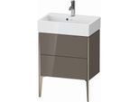 Duravit XViu Waschtisch-Unterschrank XV44580B189 58,4x38,4x49,3cm, 2 Auszüge, champagner matt, flannel grey hochglanz