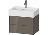 Duravit XViu Waschtisch-Unterschrank XV43160B289 58,4x38,4x39,7cm, 2 Schubkästen, schwarz matt, flannel grey hochglanz