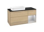 Villeroy und Boch Finion Waschtischunterschrank F692GJPC 120x60,3x50,1cm, Regal rechts Light grey matt, Oak Veneer