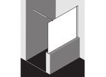 Kermi Ibiza 2000 Seitenwand I2TWF075201PK 75x200cm, silber mattglanz, ESG klar Clean, mit 90Grad Stabilisierung