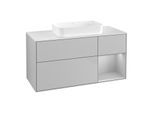 Villeroy und Boch Finion Waschtischunterschrank G711GJGJ 120x60,3x50,1cm, Regal rechts Light grey matt, Light grey matt