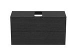 Ideal Standard Conca Waschtisch-Unterschrank T3948Y4 mit Ausschnitt, 2 Auszüge, 100x37x55 cm, mittig, Eiche geflammt Furnier