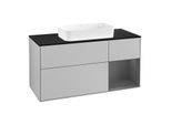 Villeroy und Boch Finion Waschtischunterschrank G712GKGJ 120x60,3x50,1cm, Regal rechts Anthracite matt, Light grey matt