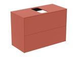 Ideal Standard Conca Waschtisch-Unterschrank T3947Y3 mit Ausschnitt, 2 Auszüge, 80x37x55 cm, mittig, Sunset matt lackiert