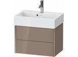 Duravit XViu Waschtisch-Unterschrank XV43160B186 58,4x38,4x39,7cm, 2 Schubkästen, champagner matt, cappucino hochglanz