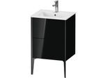 Duravit XViu Waschtisch-Unterschrank XV44590B240 51x42x59,4cm, 2 Auszüge, stehend, schwarz matt, schwarz hochglanz
