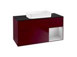 Villeroy und Boch Finion Waschtischunterschrank F712GJHB 120x60,3x50,1cm, Regal rechts Light grey matt, Peony Matt