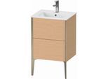 Duravit XViu Waschtisch-Unterschrank XV44590B112 51x42x59,4cm, 2 Auszüge, stehend, champagner matt, eiche gebürstet