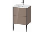 Duravit XViu Waschtisch-Unterschrank XV44590B286 51x42x59,4cm, 2 Auszüge, stehend, schwarz matt, cappucino hochglanz