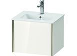 Duravit XViu Waschtisch-Unterschrank XV42150B185 51x42x40cm, 1 Auszug, wandhängend, champagner matt, weiß hochglanz