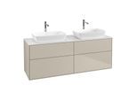 Villeroy und Boch Finion Waschtischunterschrank G84100HH 160x60,3cm, Emotion, Abdeckplatte white matt, Sand Matt Lacquer