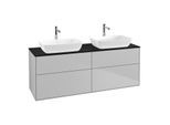 Villeroy und Boch Finion Waschtischunterschrank F84200GJ 160x60,3cm, Abdeckplatte black matt, Light grey matt