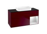 Villeroy und Boch Finion Waschtischunterschrank F712MTHB 120x60,3x50,1cm, Regal rechts White matt lacquer, Peony Matt