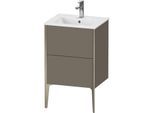 Duravit XViu Waschtisch-Unterschrank XV44590B190 51x42x59,4cm, 2 Auszüge, stehend, champagner matt, flannel grey seidenmatt