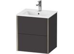Duravit XViu Waschtisch-Unterschrank XV43150B180 51x42x56cm, 2 Schubkästen, wandhängend, champagner matt, graphit supermatt